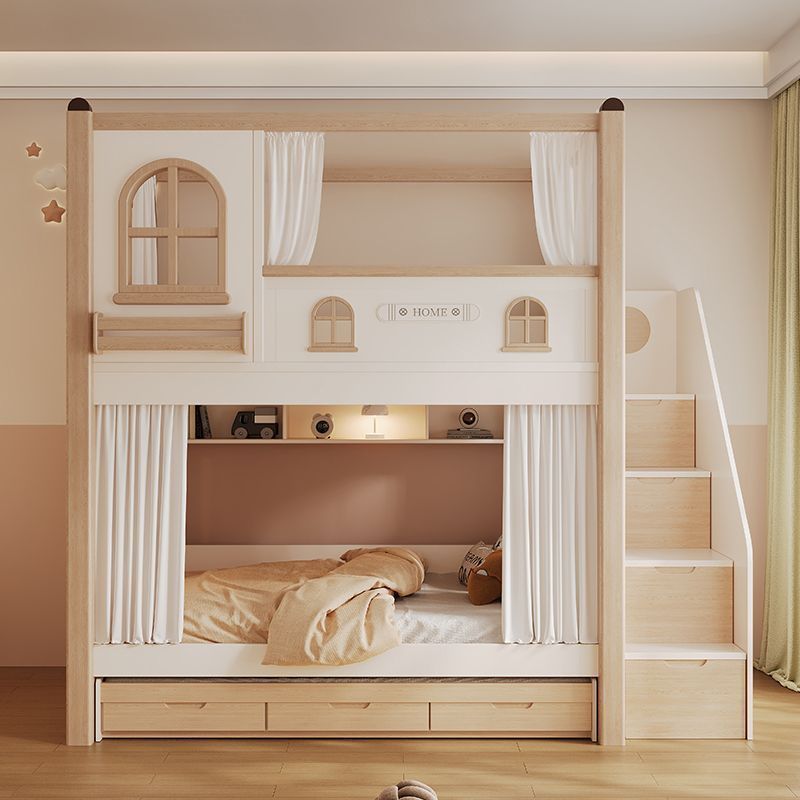 Bunk Bed With Stairs And Slide - Łóżko piętrowe dla dzieci ze zjeżdżalnią
