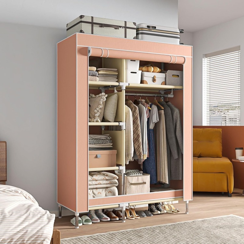 Przenośna szafa, wolnostojąca  – Wardrobe Closet Portable Fabric Cover recenzja i cena