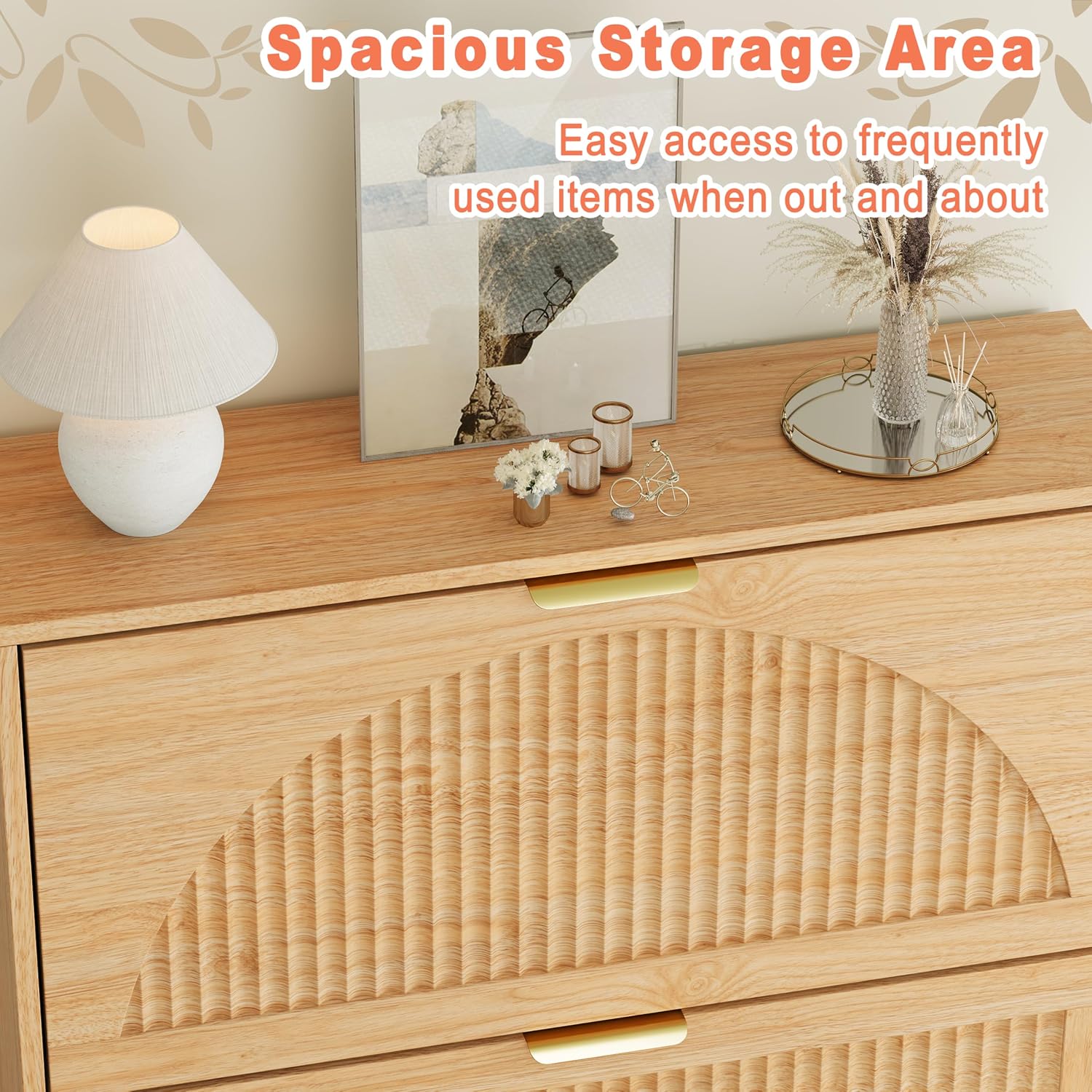 Drewniana szafka na buty z dwo – Shoe Rack Cabinet Narrow Entryway recenzja i cena