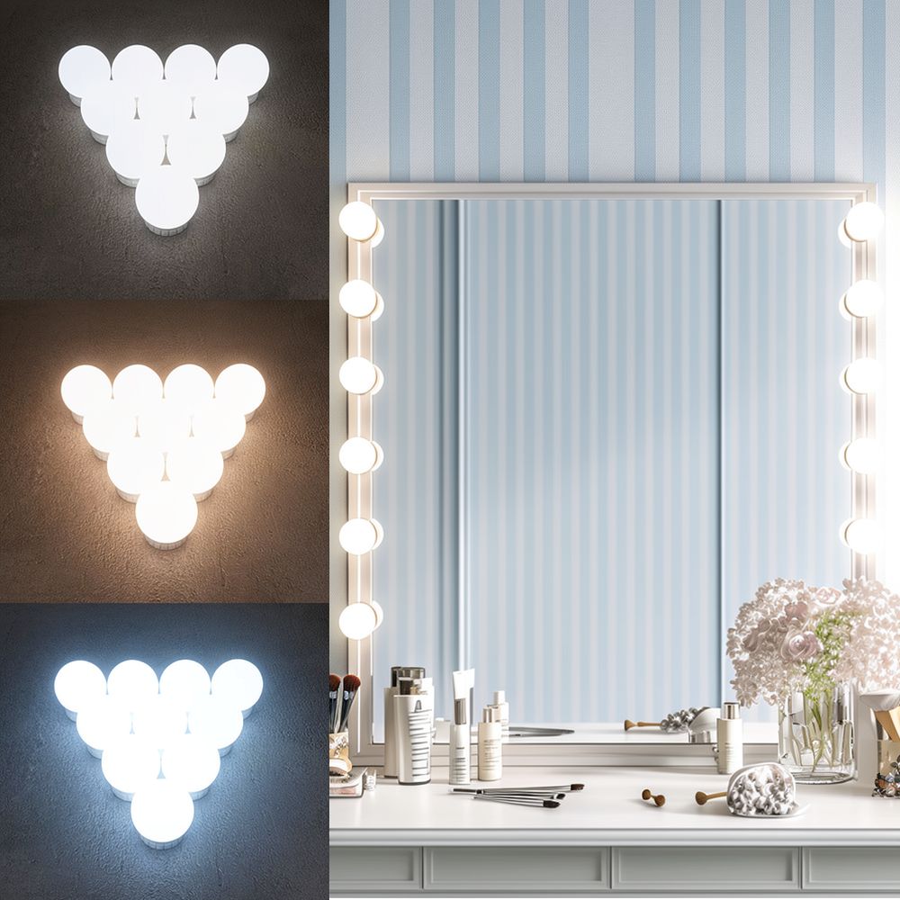 Ścienna lampa LED do toaletki  – Dressing Table Vanity With Lighted Mirror recenzja i cena