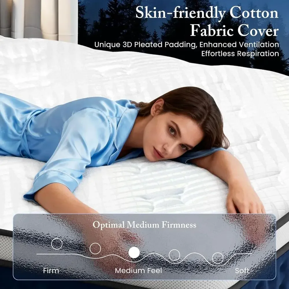 Materac hybrydowy 12 cali, roz – Memory Foam Mattress In A Box Queen recenzja i cena