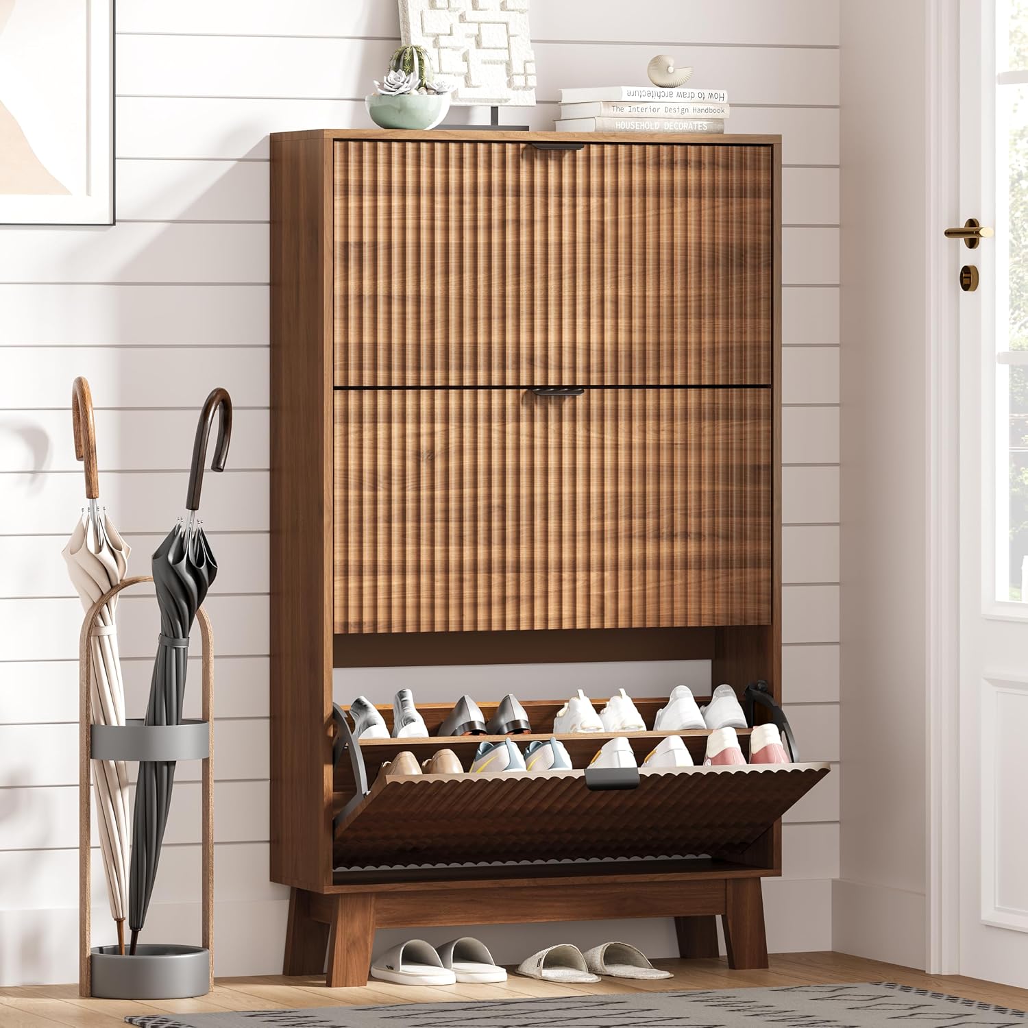 Szafka na buty do przedpokoju  – Shoe Rack Cabinet Narrow Entryway recenzja i cena